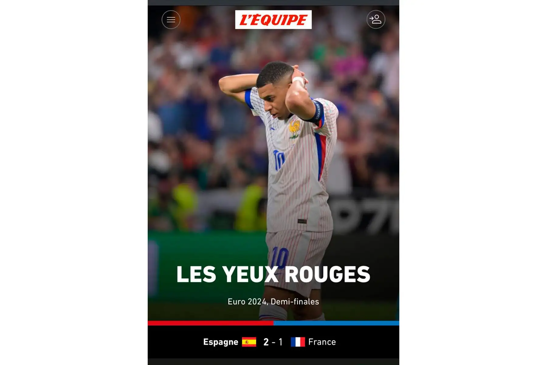 Así informó la versión digital del diario deportivo francés L