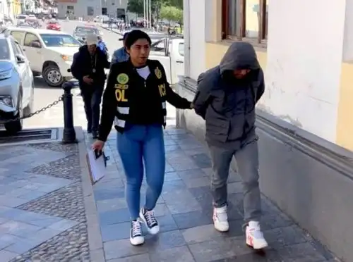 Policía de Cajamarca desarticuló la banda los Injertos de San Marcos, dedicada a la extorsión. Los agentes del orden detuvieron a cuatro presuntos integrantes de esta banda criminal. Foto: ANDINA/difusión.