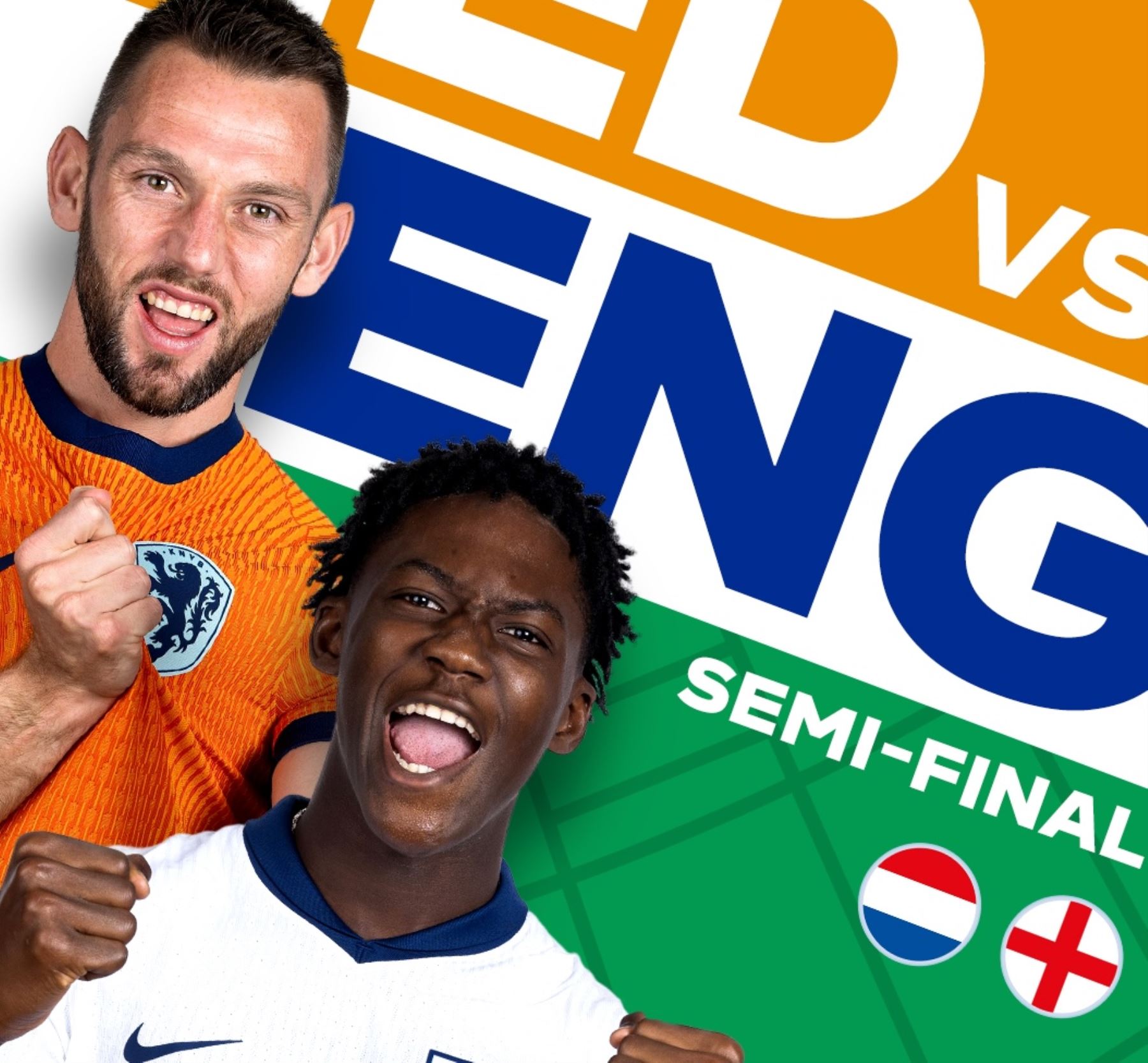 Inglaterra y Países Bajos juegan un crucial partido