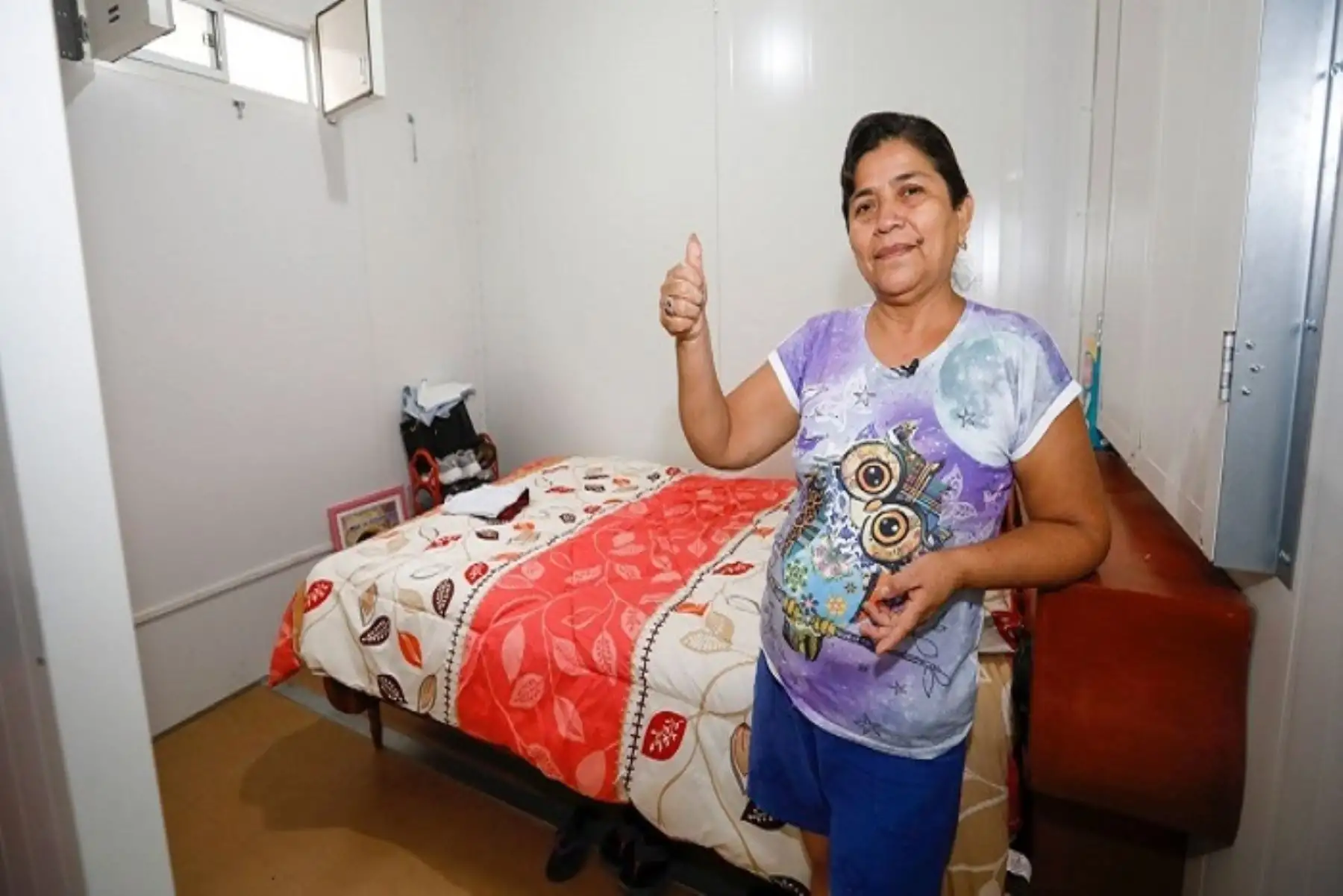 Los Módulos Temporales de Vivienda (MTV) tienen tres ambientes que cuentan con ventanas para ventilación e iluminación, lo que les proporciona a las familias condiciones óptimas para vivir.