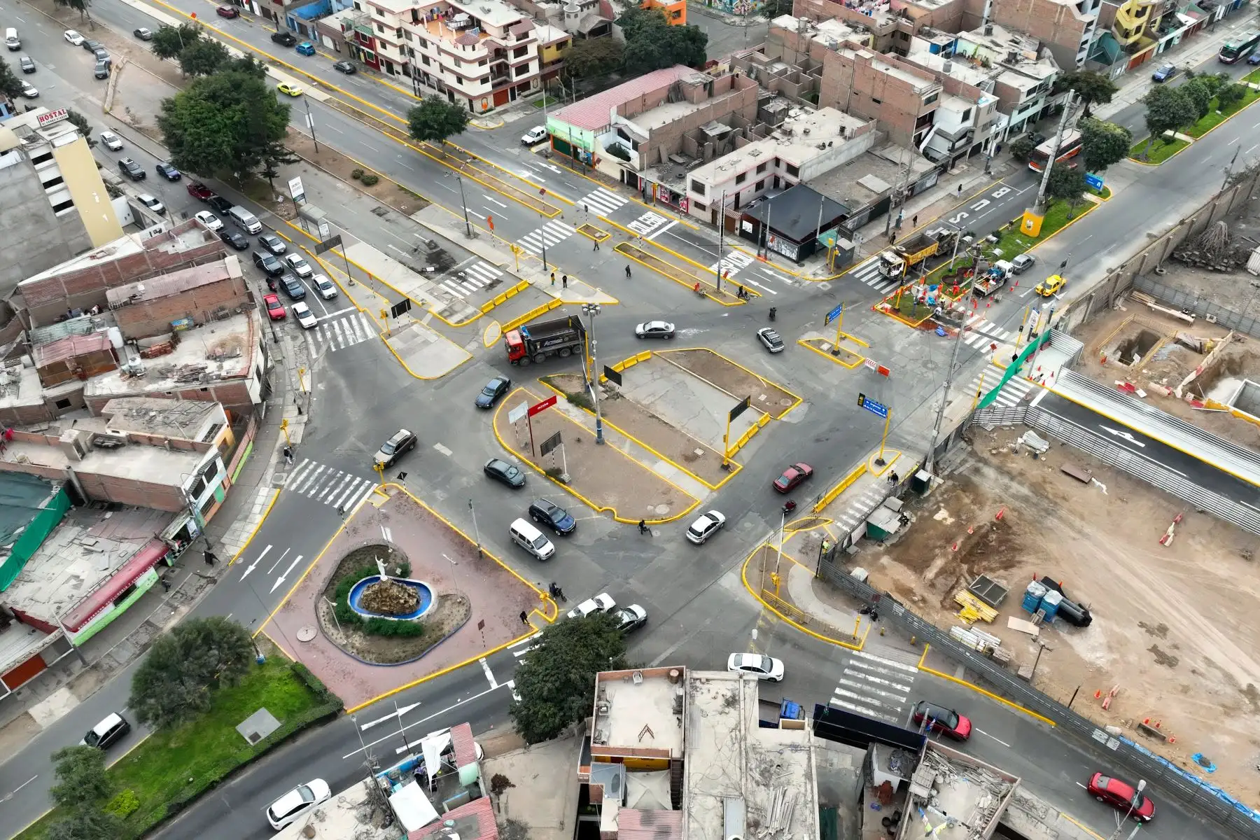 Estación Insurgentes de la Línea 2 del Metro de Lima y Callao en el distrito de Bellavista, en donde a partir de la quincena de julio se reabrirá un tramo ubicado desde la avenida Juan Velasco Alvarado (Insurgentes) hasta el jirón Tamarugal para el transporte público y privado, luego de años de obras de construcción. Foto: ANDINA/Daniel Bracamonte