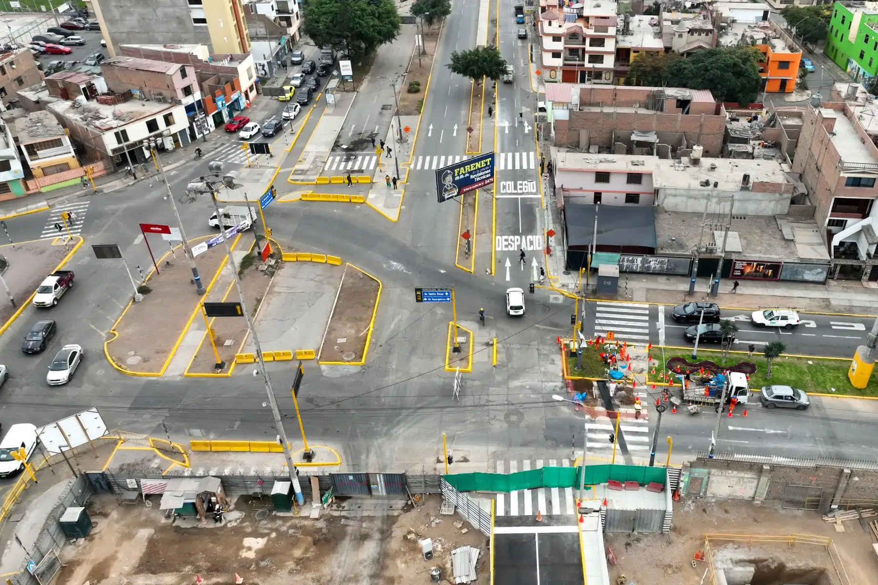 Inmediaciones de la estación Insurgentes de la Línea 2 del Metro de Lima y Callao en el distrito de Bellavista, en donde a partir de la quincena de julio se reabrirá un tramo ubicado desde la avenida Juan Velasco Alvarado (Insurgentes) hasta el jirón Tamarugal para el transporte público y privado, luego de años de obras de construcción. Foto: ANDINA/Daniel Bracamonte