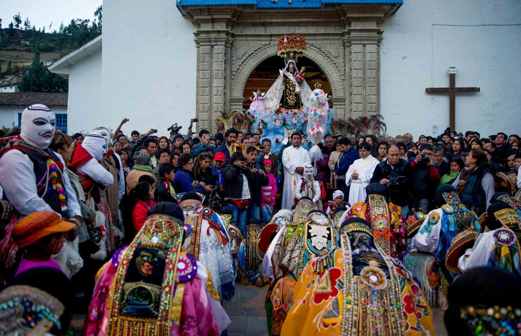 La escultura de la Virgen del Carmen llegó al virreinato del Perú procedente de España junto con la imagen de la Virgen de la Candelaria y la Virgen del Carmen de la Legua. Foto: ANDINA/ Carlos Lezama Villantoy