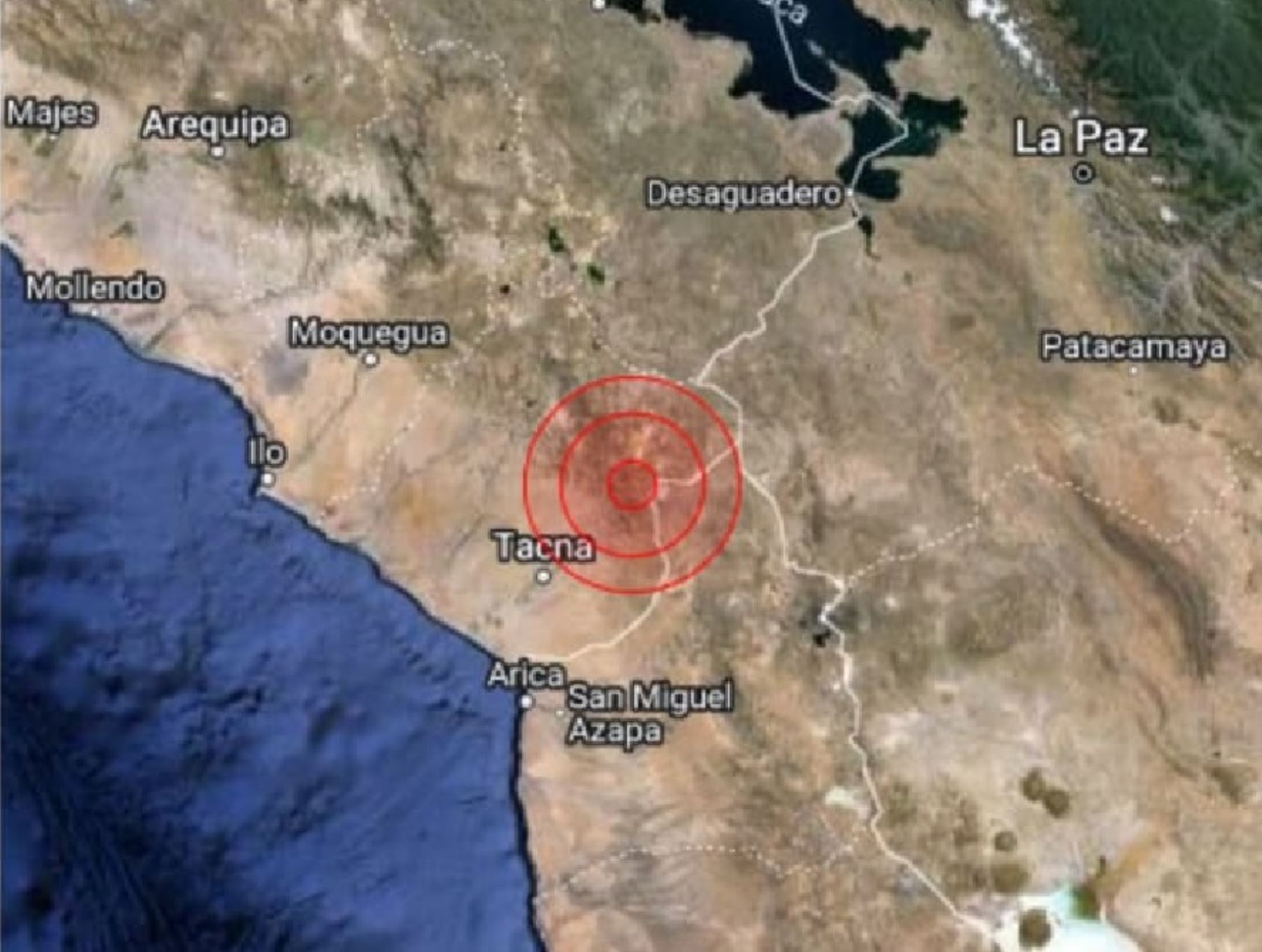 Un fuerte sismo de magnitud 5.5 se registró esta tarde en la provincia de Tarata, en Tacna.