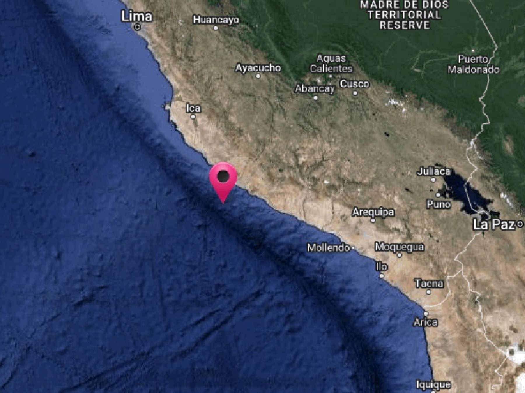 A las 18:05 horas se registró un sismo en el distrito de Ocoña, región Arequipa. Foto: ANDINA/Difusión