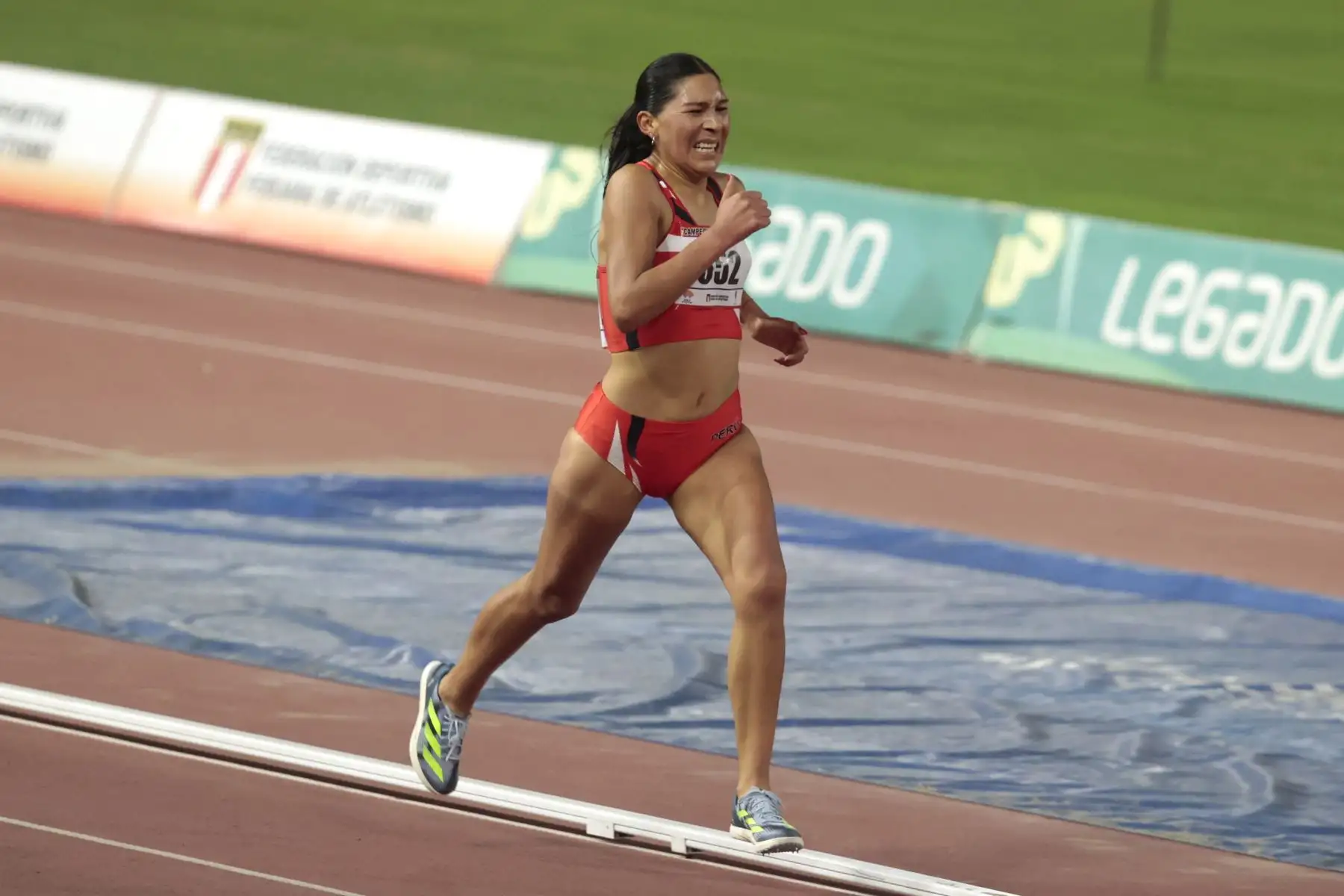 Campeonato de Atletismo Sub 20 Sudamericano de 100 metro en Videna primer puesto Arias Mayhua Luz Lizandra de Perú. Foto: ANDINA/ Vidal Tarqui