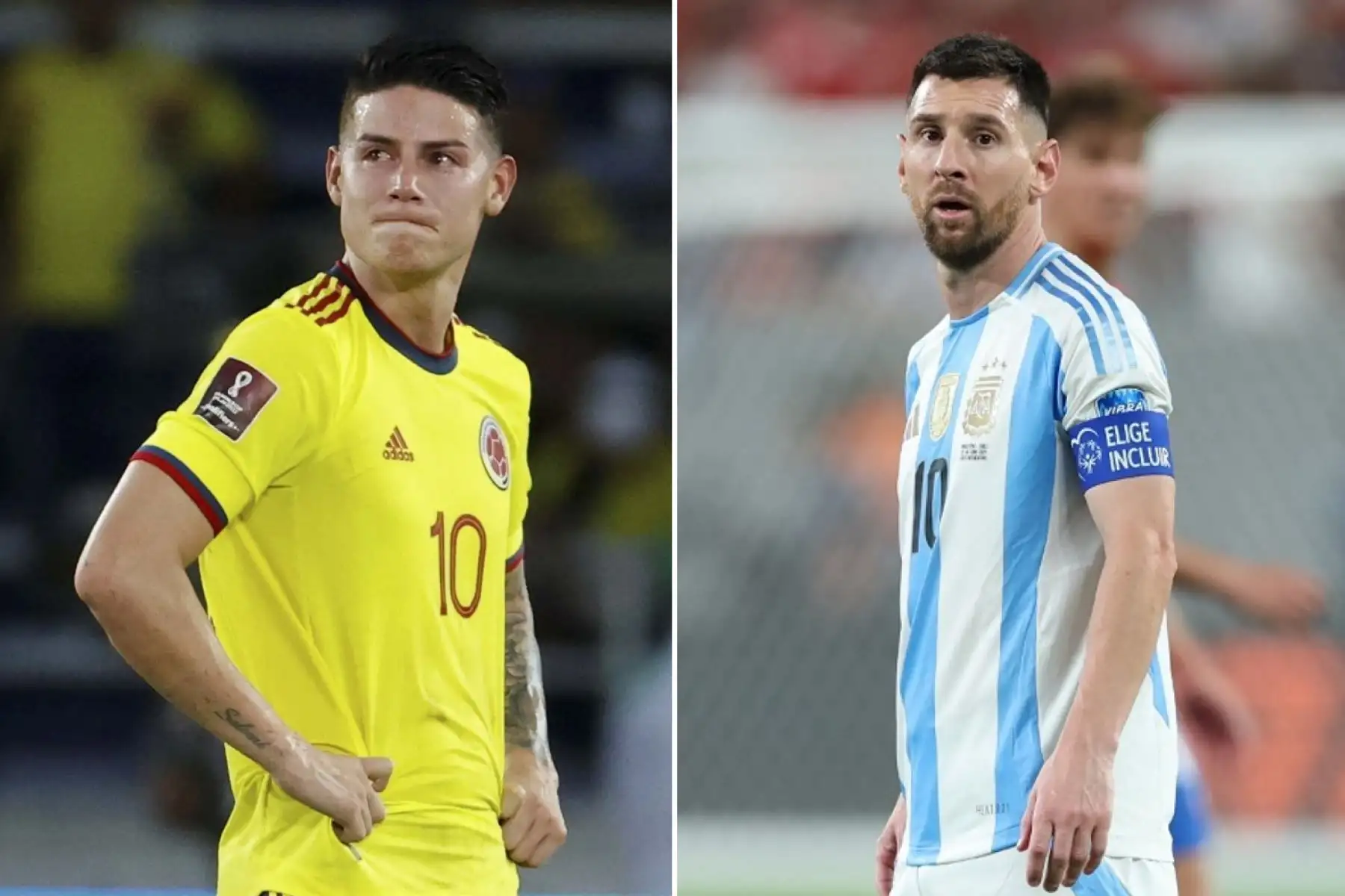 James Rodríguez (imagen de archivo) enfrentará este domingo a Leonel Messi en la final de la Copa América.