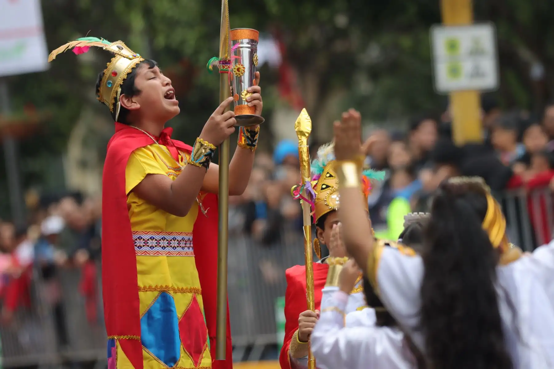 Desfile Cívico Escolar que con ocasión de las fiestas patrias se realizó en el distrito de Miraflores, con motivo de la conmemoración del 203 aniversario de la independencia del Perú. Foto: ANDINA / Lino Chipana.