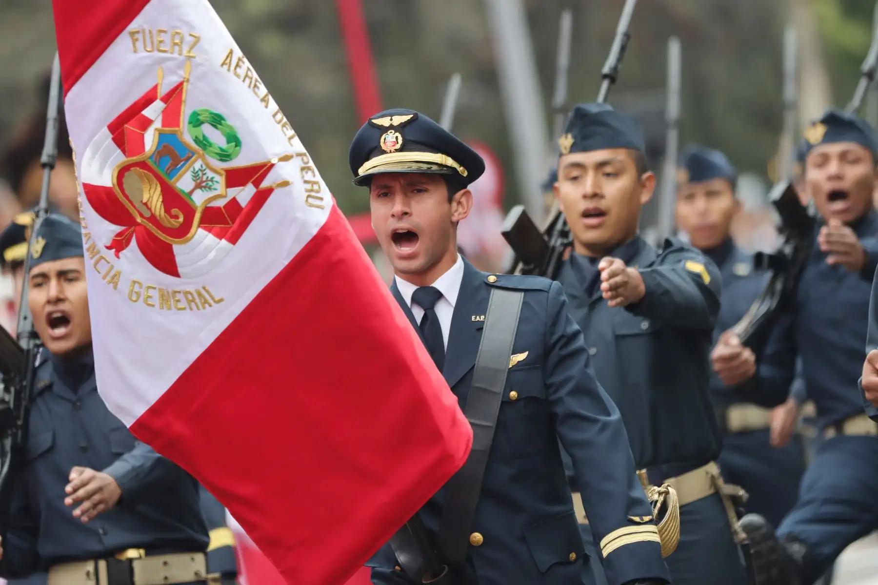 Desfile Cívico Escolar que con ocasión de las fiestas patrias se realizó en el distrito de Miraflores, con motivo de la conmemoración del 203 aniversario de la independencia del Perú. Foto: ANDINA / Lino Chipana.