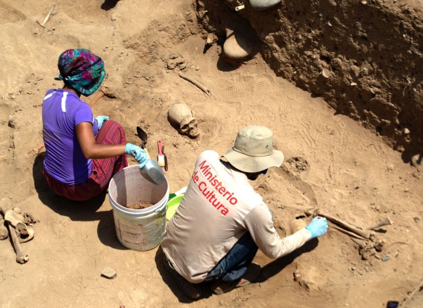 Investigadores realizan estudios del ADN buscan revelar condiciones de vida de ancestros africanos en el Perú cuyos restos fueron hallados en 2017 en el distrito de San Luis de Cañete. ANDINA/Difusión