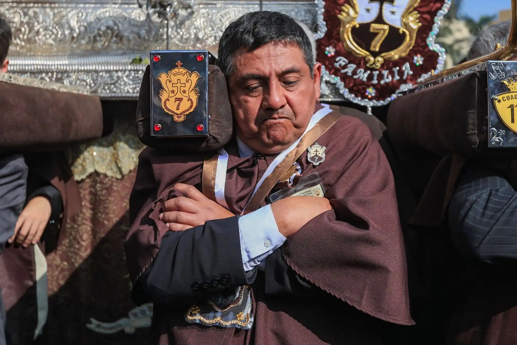 La presidenta de la república, Dina Boluarte, participa  en el homenaje a la Virgen del Carmen, cuya procesión llegó hasta la Plaza de Armas de Lima.
Foto: ANDINA/Prensa Presidencia