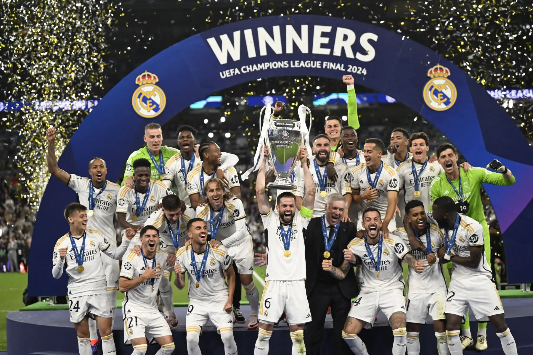 Asimismo el Real Madrid aguanta en lo más alto en lo que al ránking de fortaleza de marca se refiere con un índice de 96.3.  Foto: AFP