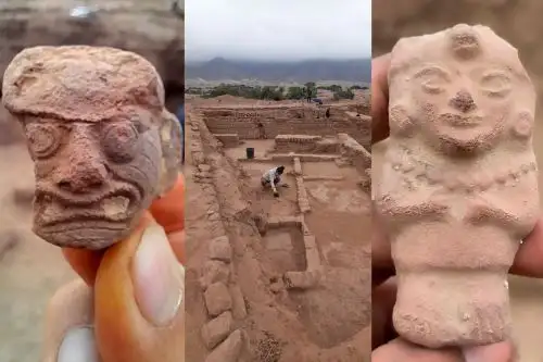 Cerámicas de fino trabajo de origen moche y de gran valor arqueológico fueron hallados en el sitio arqueológico Licapa II, ubicado en el valle de Chicama, en La Libertad. Las piezas descubiertas evidencian que los personajes de élite utilizaban estos objetos de cerámica fina para uso cotidiano. Foto: Programa Arqueológico Chicama (PRACH)