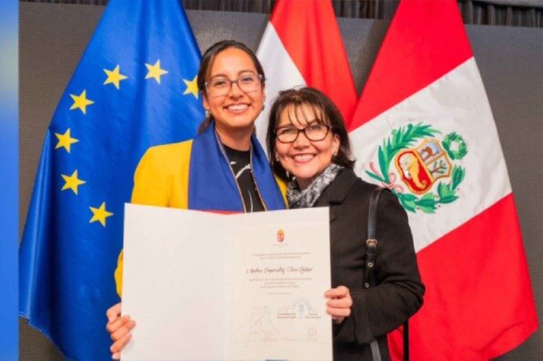 Andrea Jara Quispe es una de las ganadoras de beca Stimpendium Hungaricum 2024. Foto: ANDINA/Difusión