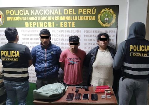 Policía de Trujillo desarticuló hoy una banda criminal que captaba menores para perpetrar delitos de extorsión en los distritos de El Porvenir y Alto Trujillo. ANDINA/Difusión