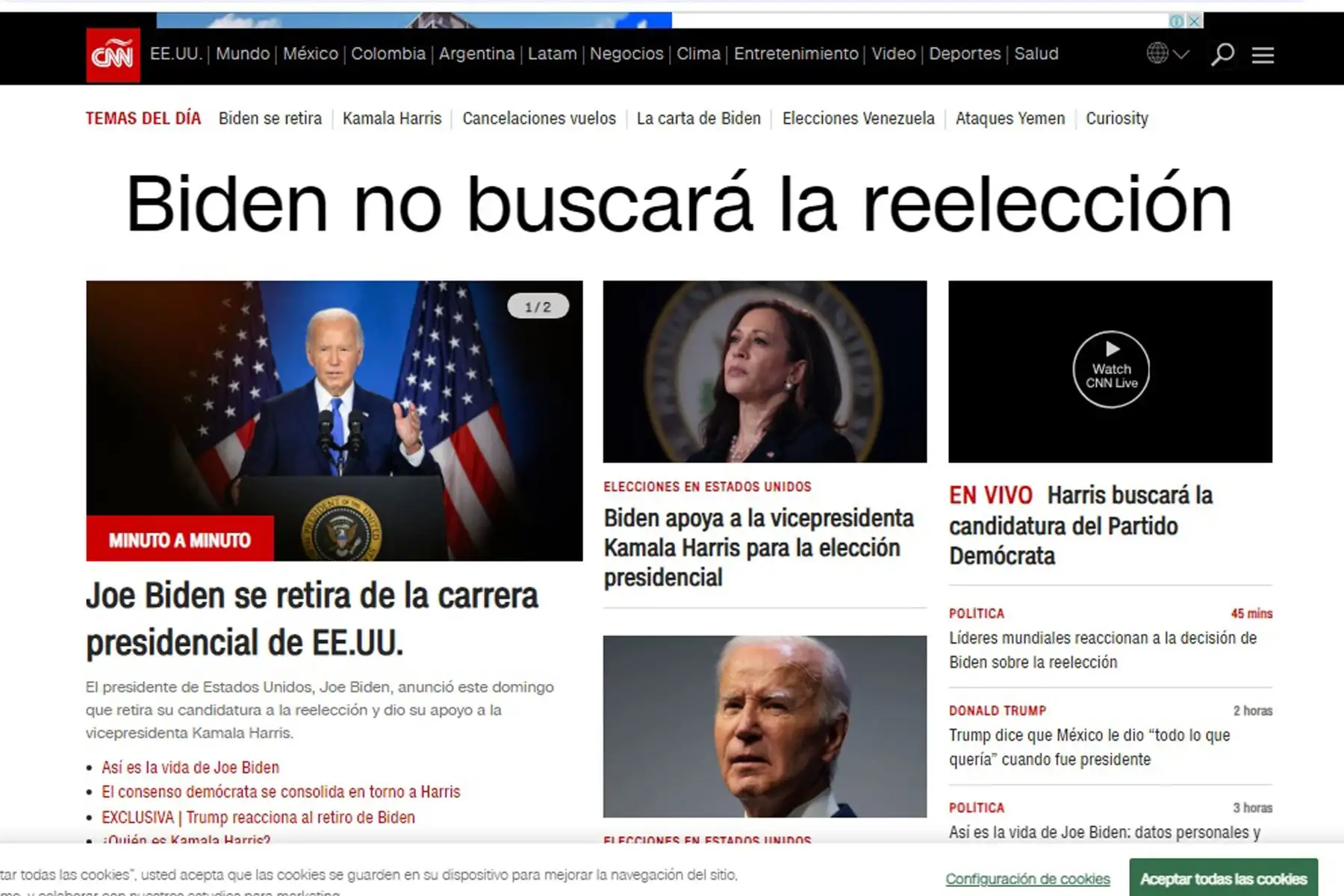 Así informan los medios de comunicación en el mundo sobre la renuncia de Joe Biden a la reelección de EE.UU.
Foto: ANDINA/Difusión