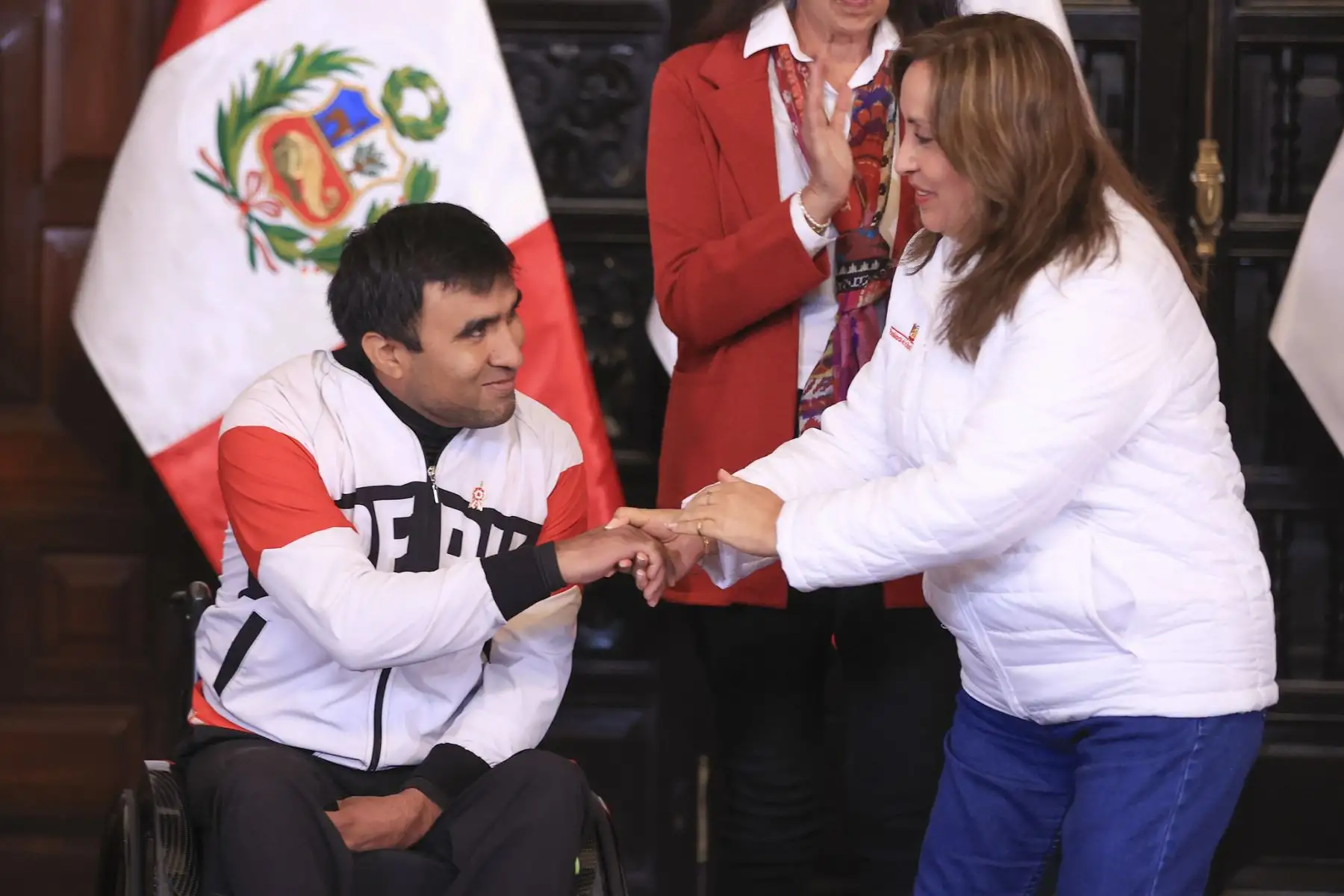 La presidenta de la república, Dina Boluarte, lidera la ceremonia de despedida de los deportistas clasificados a los Juegos Paralímpicos París 2024.
Foto: ANDINA/Prensa Presidencia