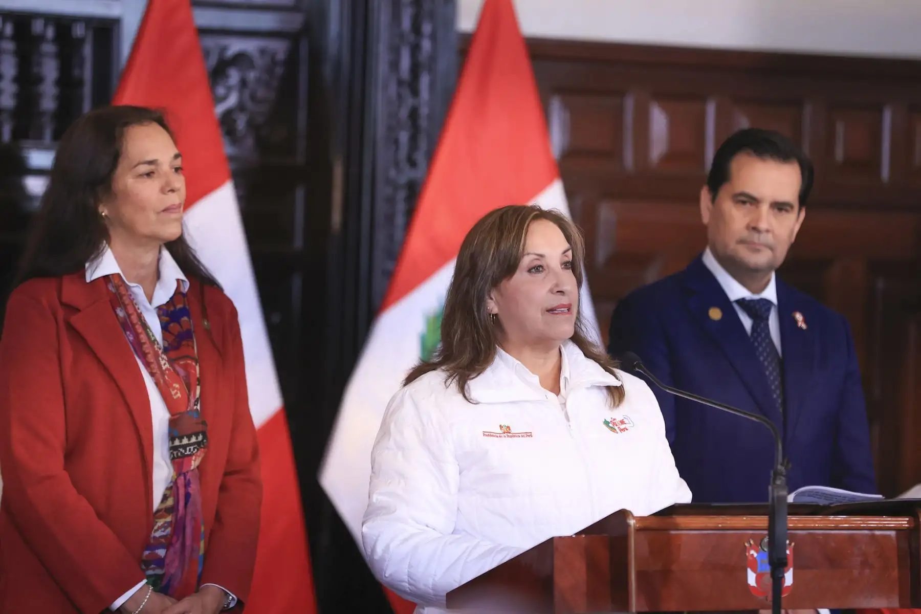 La presidenta de la república, Dina Boluarte, lidera la ceremonia de despedida de los deportistas clasificados a los Juegos Paralímpicos París 2024.
Foto: ANDINA/Prensa Presidencia