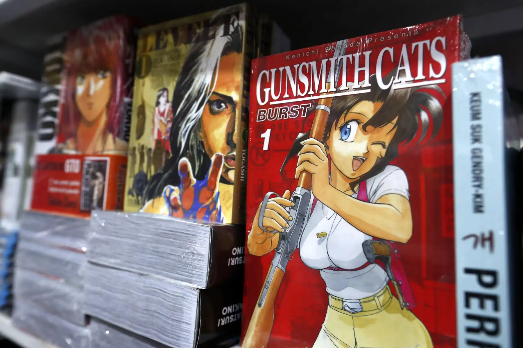 Una gran variedad de mangas japoneses en diferentes presentaciones y para todas las edades se exhiben en los stands de cómics y mangas de la Feria Internacional del Libro de Lima 2024. Foto: ANDINA/Daniel Bracamonte