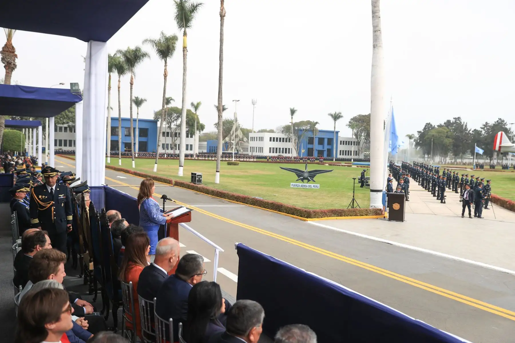 La presidenta Dina Boluarte participa en el 83° aniversario de la inmolación del capitán FAP José Abelardo Quiñones Gonzales y Día de la Fuerza Aérea del Perú.
Foto: ANDINA/Prensa Presidencia