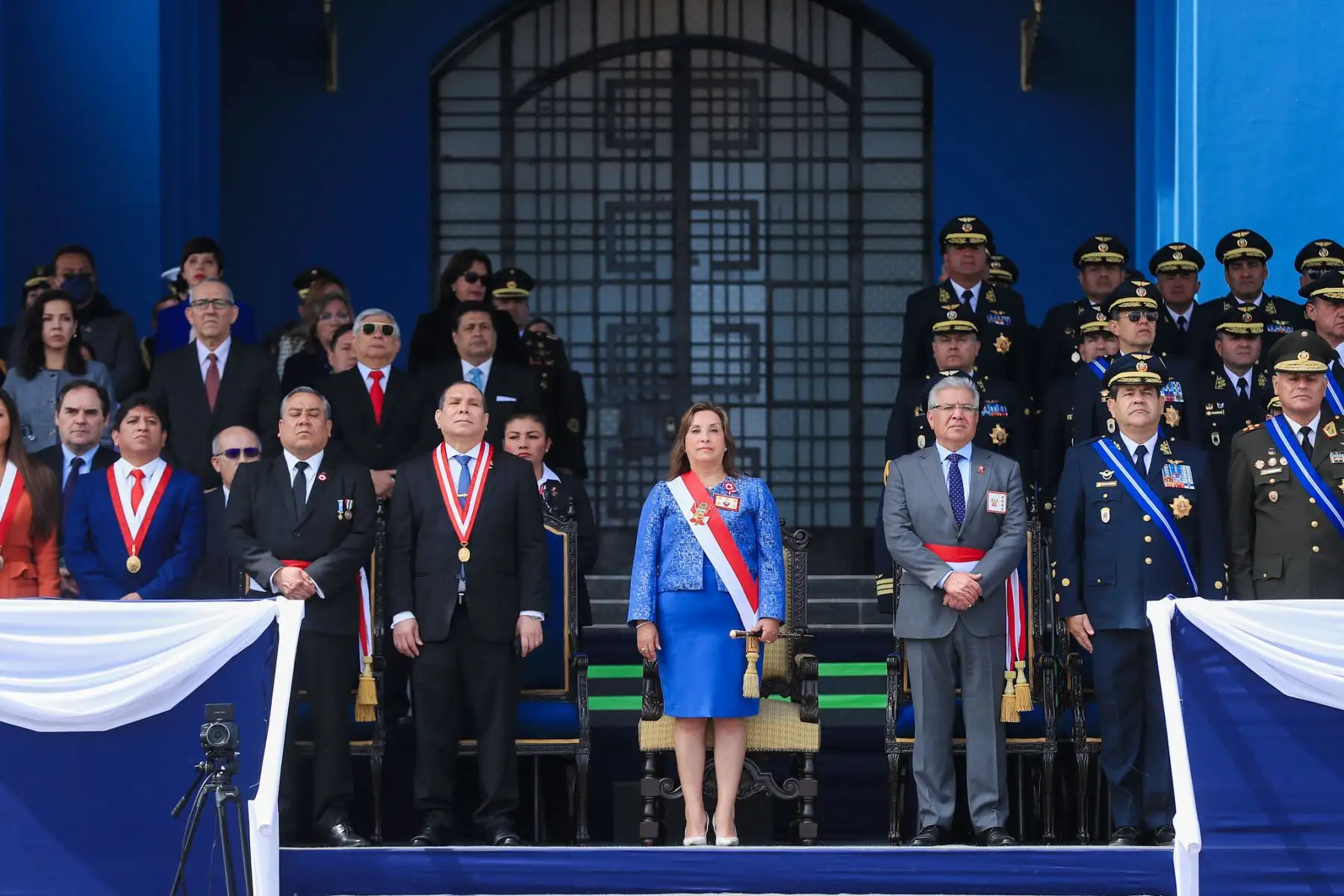 La presidenta Dina Boluarte participa en el 83° aniversario de la inmolación del capitán FAP José Abelardo Quiñones Gonzales y Día de la Fuerza Aérea del Perú.
Foto: ANDINA/Prensa Presidencia