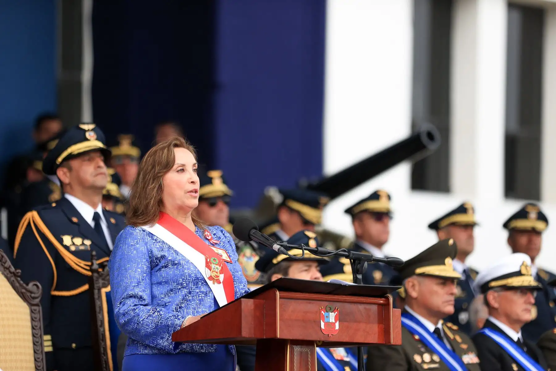 La presidenta Dina Boluarte participa en el 83° aniversario de la inmolación del capitán FAP José Abelardo Quiñones Gonzales y Día de la Fuerza Aérea del Perú.
Foto: ANDINA/Prensa Presidencia