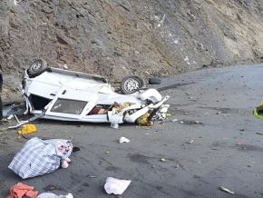 Cinco miembros de una familia fallecieron luego que el vehículo en que viajaban cayera a un profundo abismo en la provincia de Pallasca, región Áncash. ANDINA/Difusión