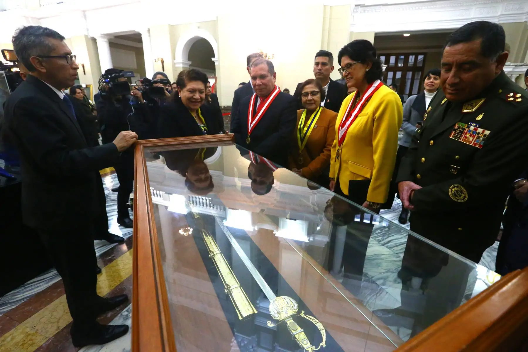 El presidente del Poder Judicial y de la  Corte Superior de Justicia de la República Javier Arévalo Vela participa en la ceremonia de lanzamiento de los actos conmemorativos del Bicentenario de la Corte Suprema de Justicia de la República.
Foto: ANDINA/Eddy Ramos