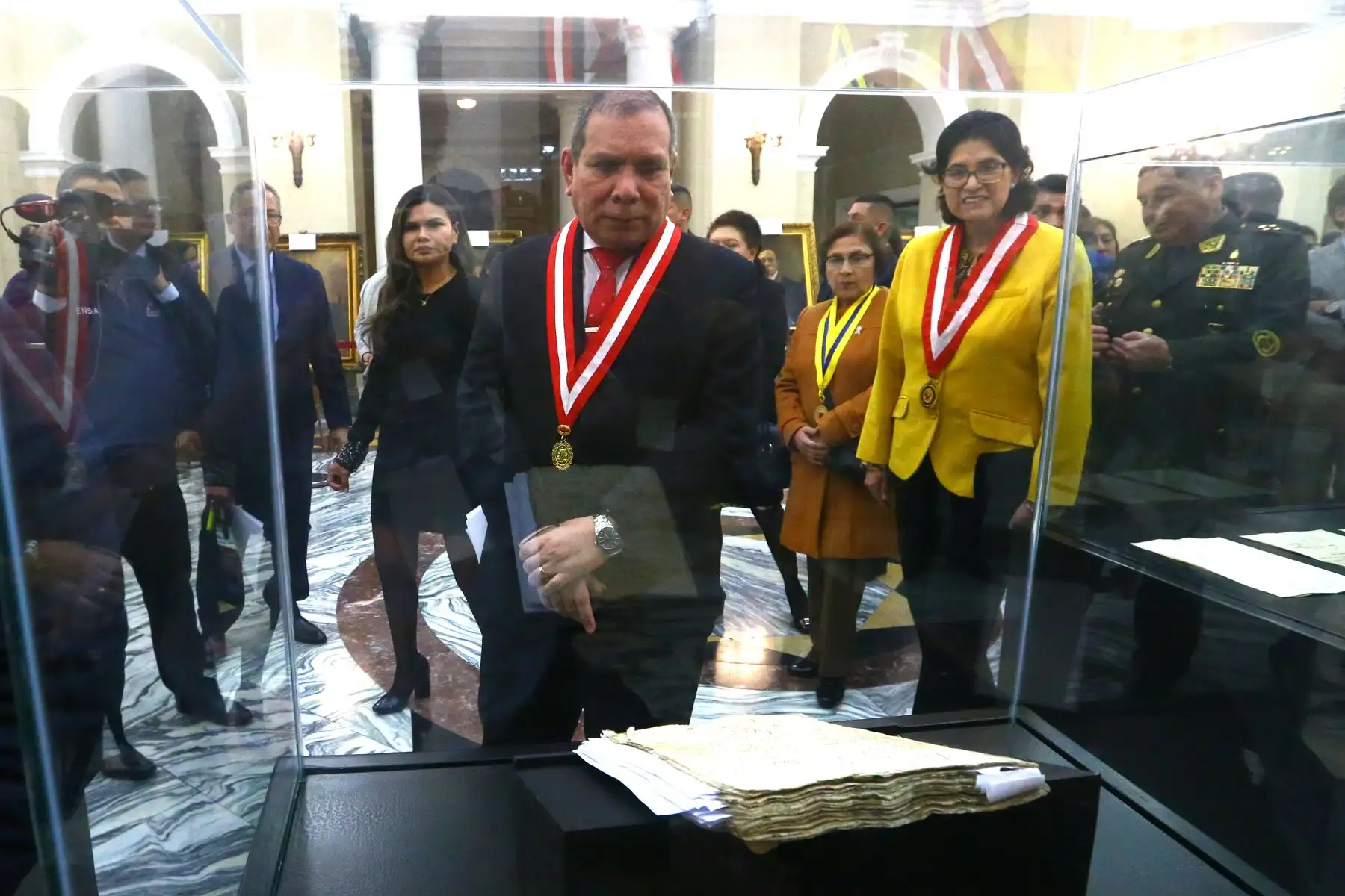 El presidente del Poder Judicial y de la  Corte Superior de Justicia de la República Javier Arévalo Vela participa en la ceremonia de lanzamiento de los actos conmemorativos del Bicentenario de la Corte Suprema de Justicia de la República.
Foto: ANDINA/Eddy Ramos
