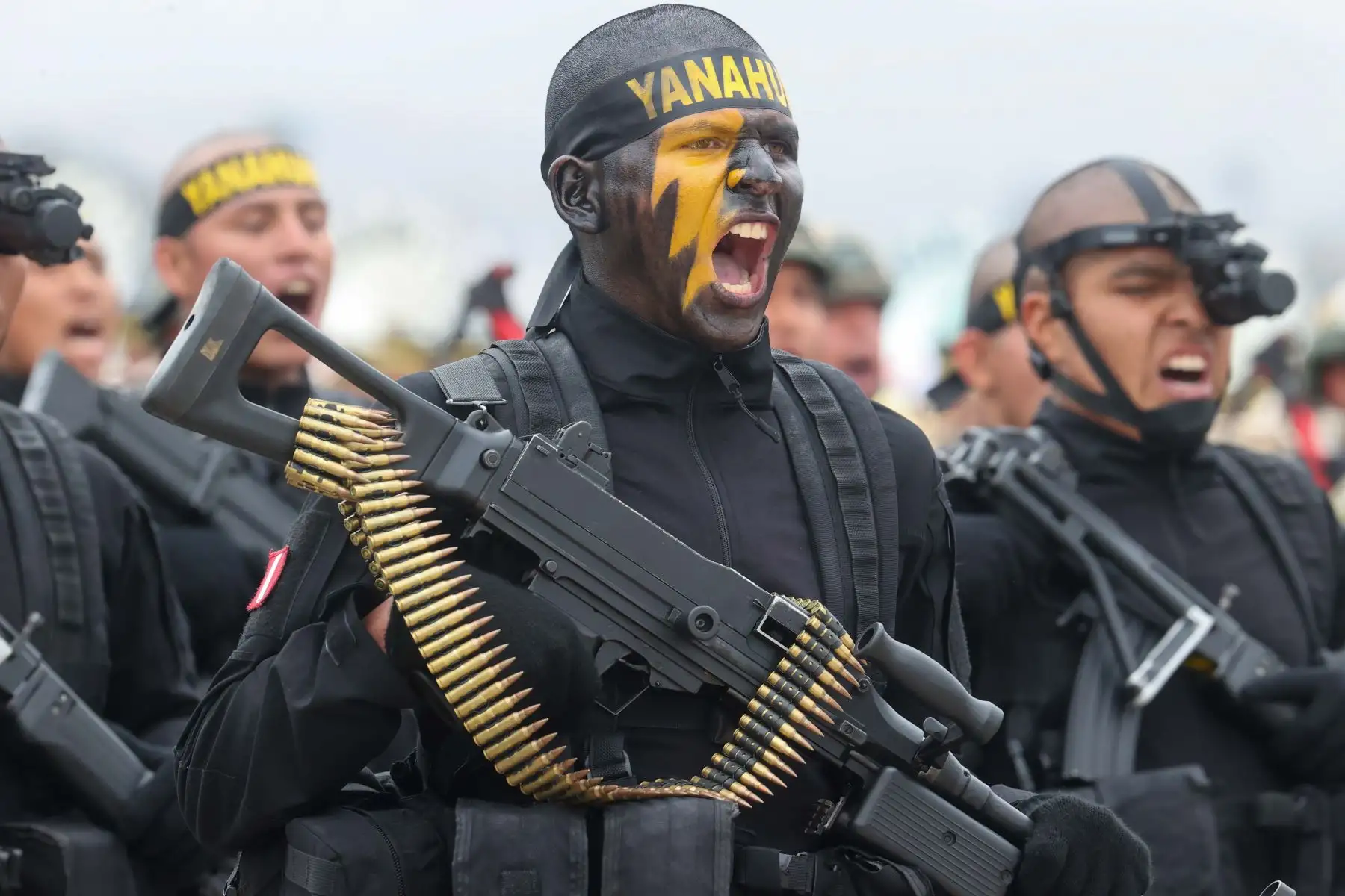 Ensayo general de la Gran Parada y Desfile Cívico Militar 2024 desarrollado en la base aérea Las Palmas como parte de las actividades por el 203° aniversario de la Independencia Nacional del Perú.

Foto:Juan Carlos Guzmán Negrini