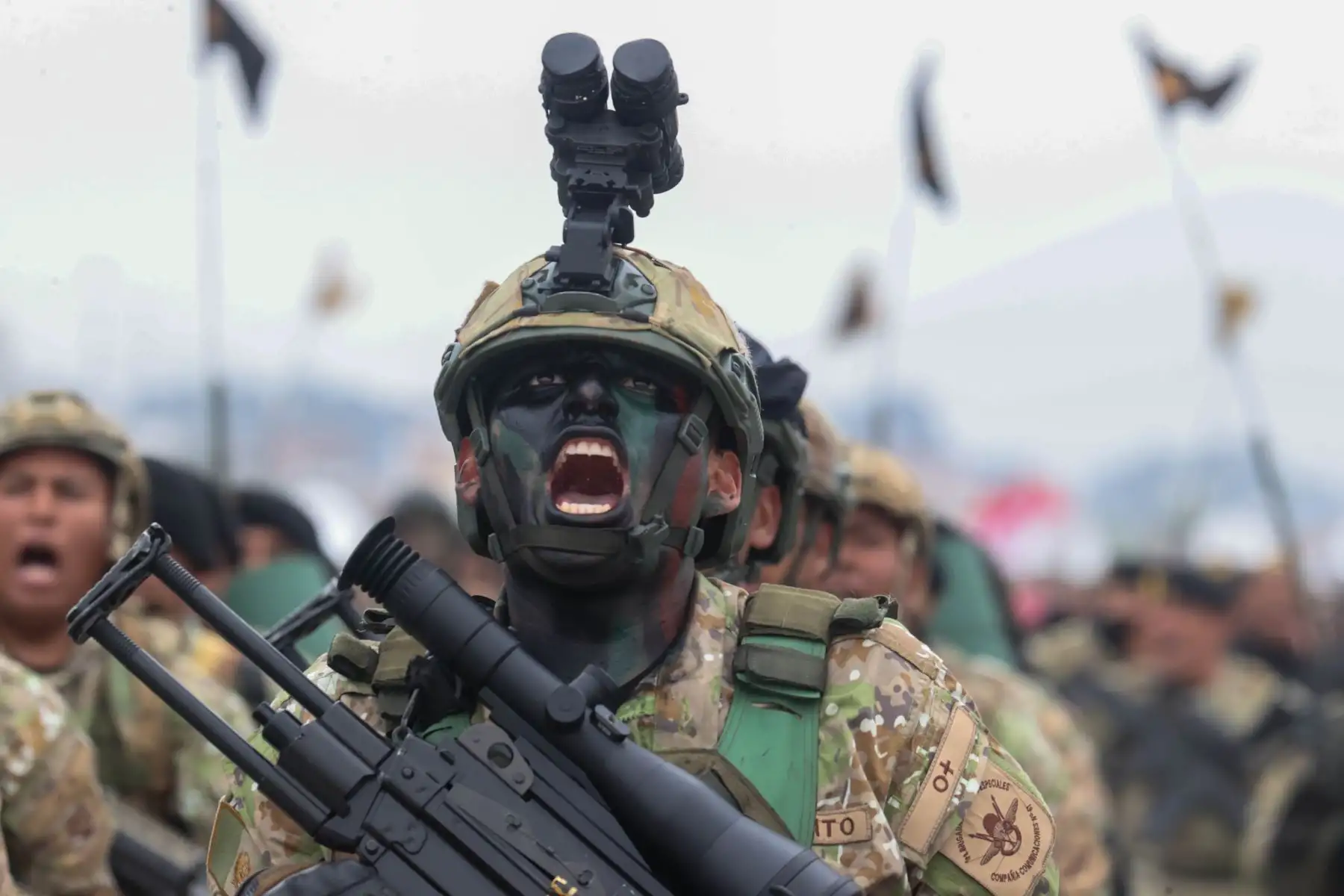 Ensayo general de la Gran Parada y Desfile Cívico Militar 2024 desarrollado en la base aérea Las Palmas como parte de las actividades por el 203° aniversario de la Independencia Nacional del Perú.

Foto:Juan Carlos Guzmán Negrini