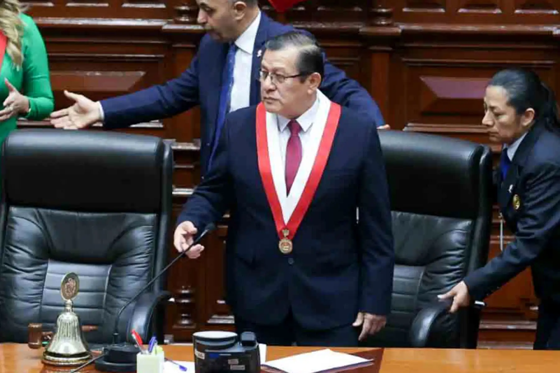 El congresista Eduardo Salhuana Cavides, de la bancada Alianza para el Progreso (APP), fue electo presidente del Parlamento durante el periodo anual de sesiones 2024-2025. Foto: ANDINA/Juan Carlos Guzmán