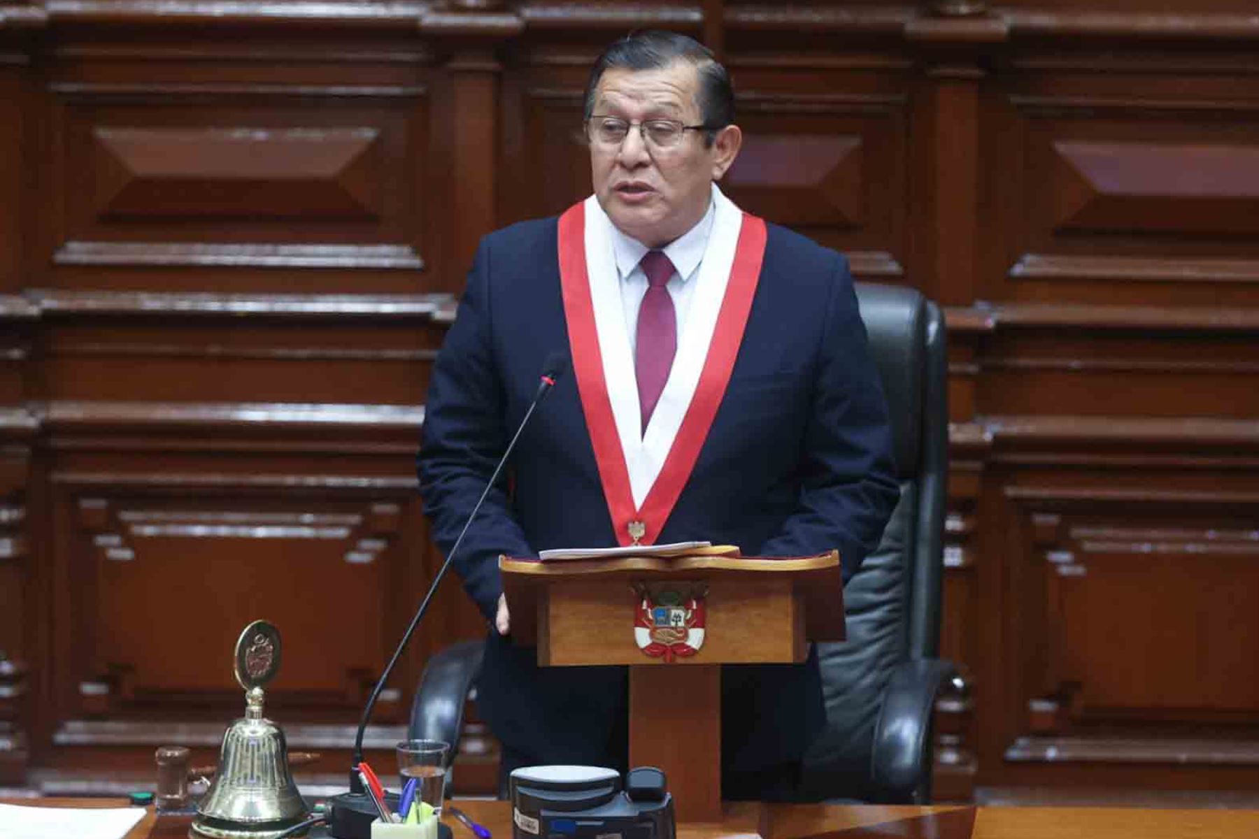 Presidente del Congreso, Eduardo Salhuana. ANDINA/Juan Carlos Guzmán
