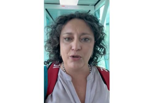 Senadora colombiana Angélica Lozano grabó un video mientras era deportada de Venezuela. Imagen: X