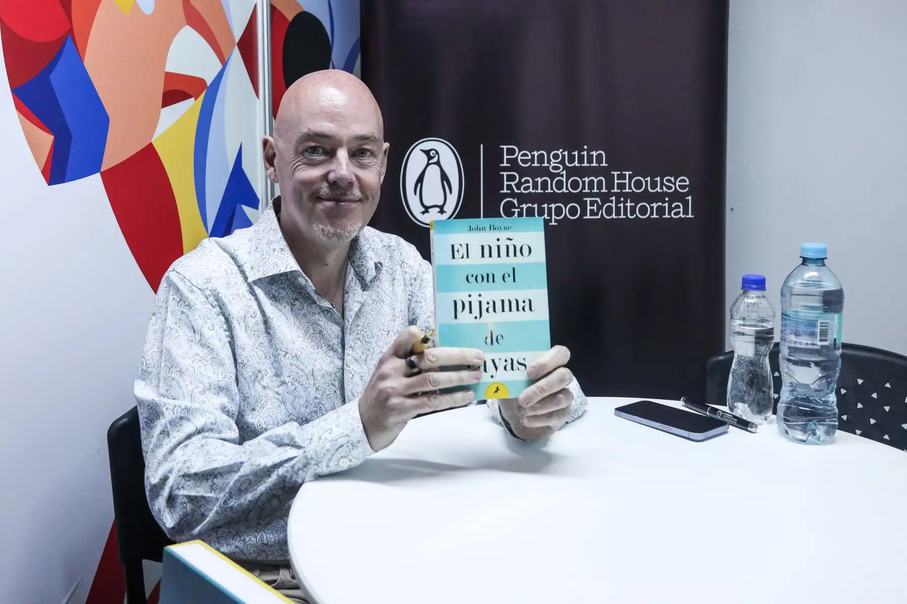 El reconocido escritor irlandés, John Boyne, autor de novelas y relatos, presenta su libro “El niño con el pijama de rayas”. Foto: ANDINA/ Connie Calderon
