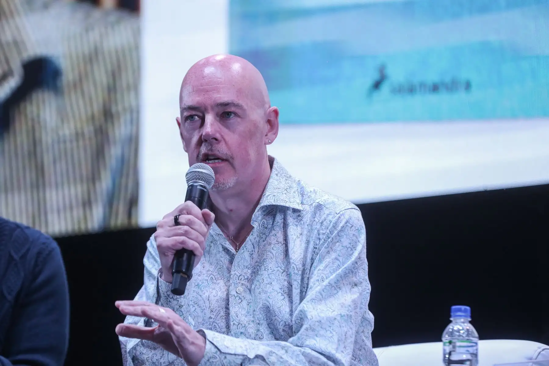 El reconocido escritor irlandés, John Boyne, autor de novelas y relatos, presenta su libro “El niño con el pijama de rayas”. Foto: ANDINA/ Connie Calderon