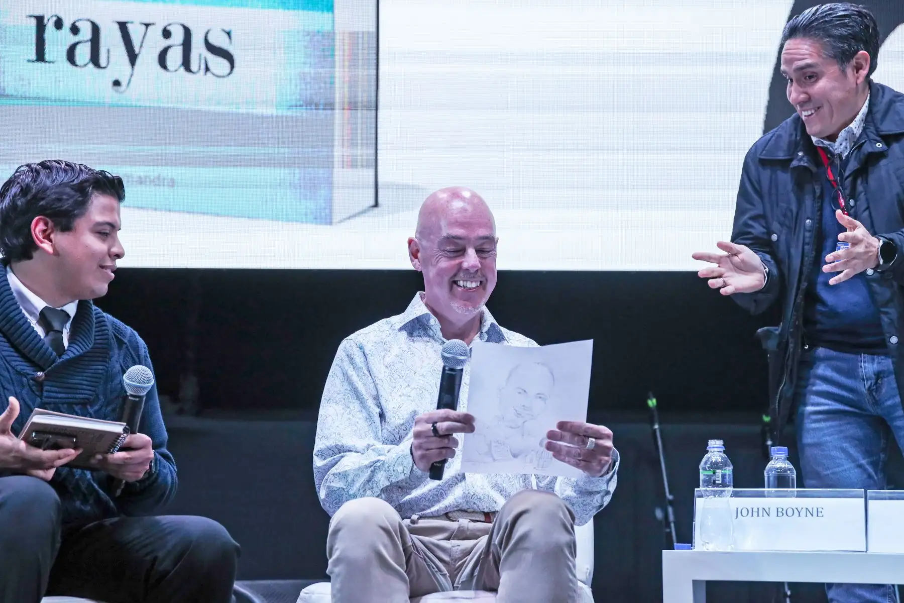 El reconocido escritor irlandés, John Boyne, autor de novelas y relatos, presenta su libro “El niño con el pijama de rayas”. Foto: ANDINA/ Connie Calderon