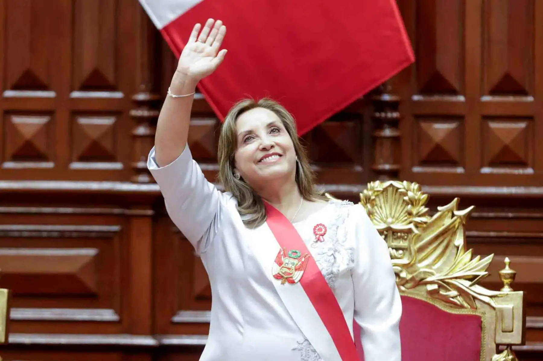 La presidenta Dina Boluarte se dirige al país en un mensaje a la Nación como parte de las actividades previstas con ocasión del 203° Aniversario de la Proclamación de la Independencia Nacional. Foto: ANDINA/ Luis Iparraguirre