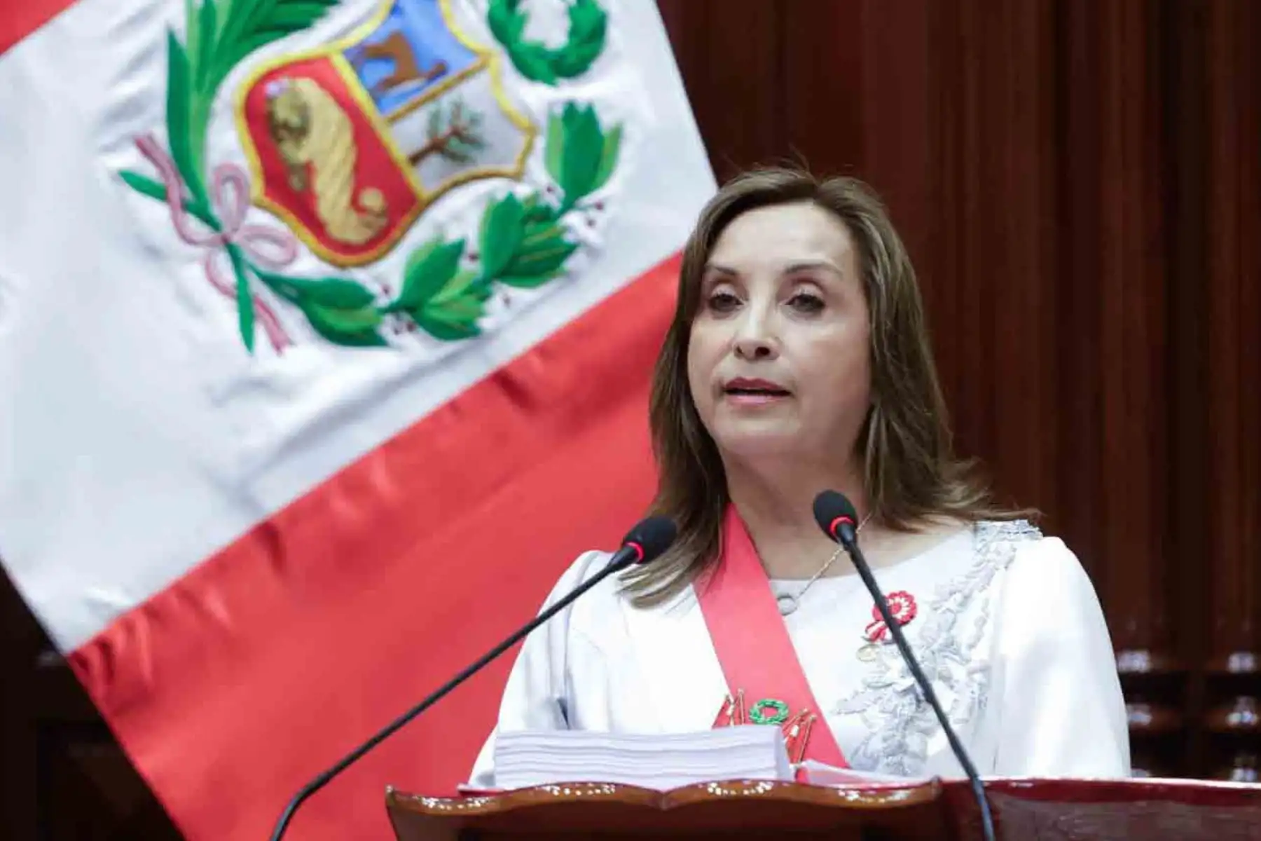 La presidenta Dina Boluarte se dirige al país en un mensaje a la Nación como parte de las actividades previstas con ocasión del 203° Aniversario de la Proclamación de la Independencia Nacional. Foto: ANDINA/ Luis Iparraguirre