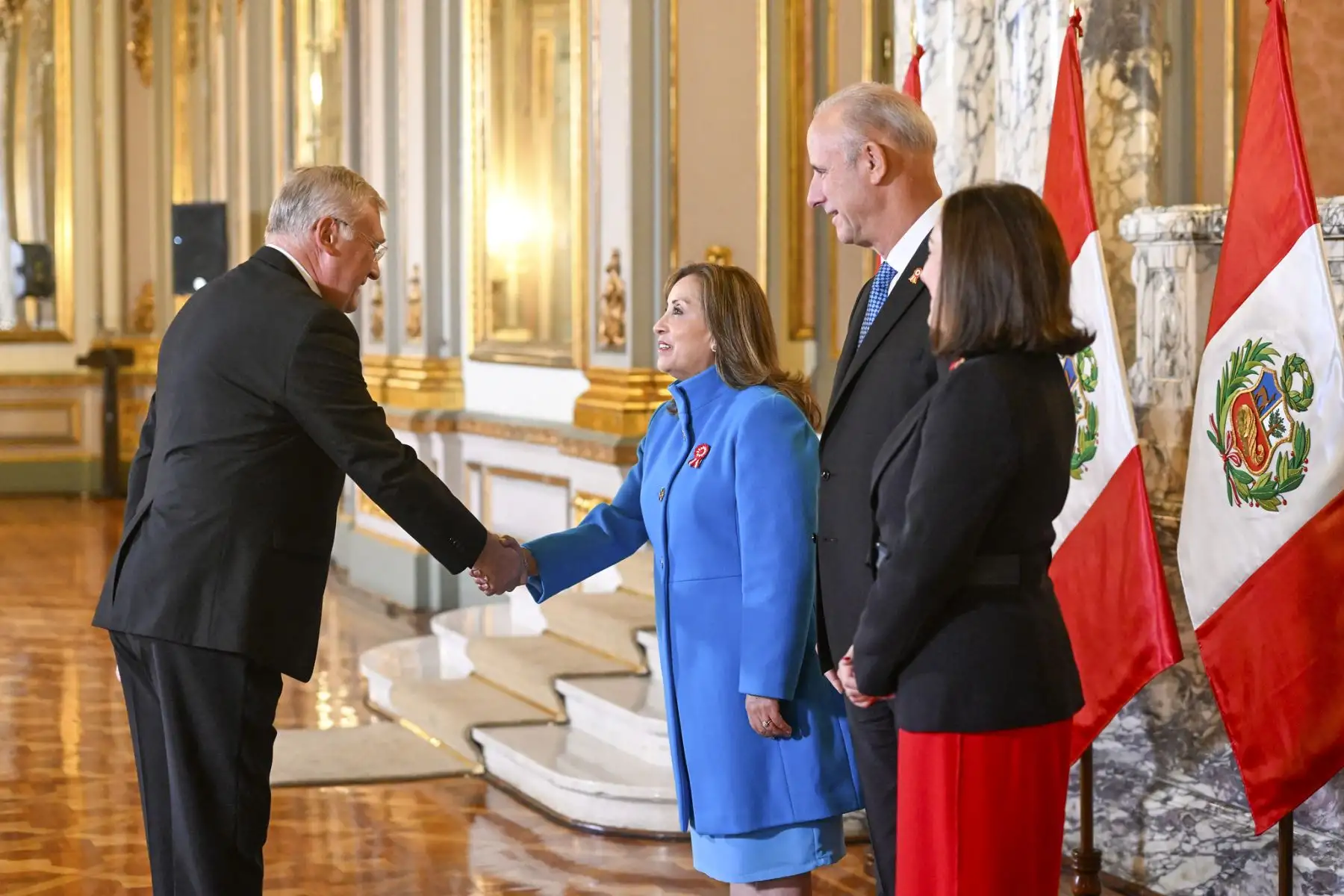 Saludo del cuerpo diplomático y altas autoridades de la nación.
Foto: ANDINA/ Prensa Presidencia