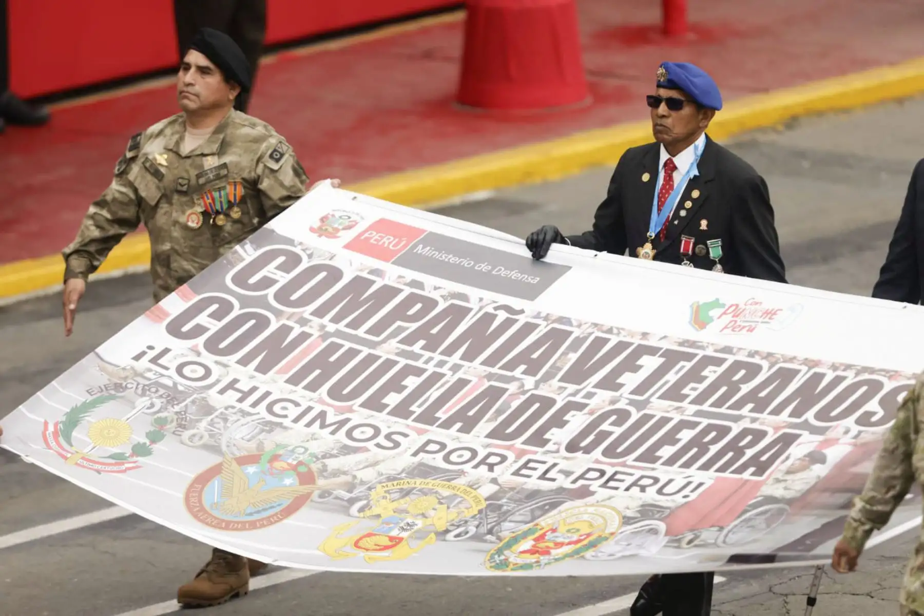 Veteranos de Guerra y de la Pacificación Nacional participan en la Gran Parada y Desfile Cívico Militar 2024 como parte de los actos conmemorativos por el 203° aniversario de la Independencia del Perú.
Foto: ANDINA/ Luis Iparraguirre