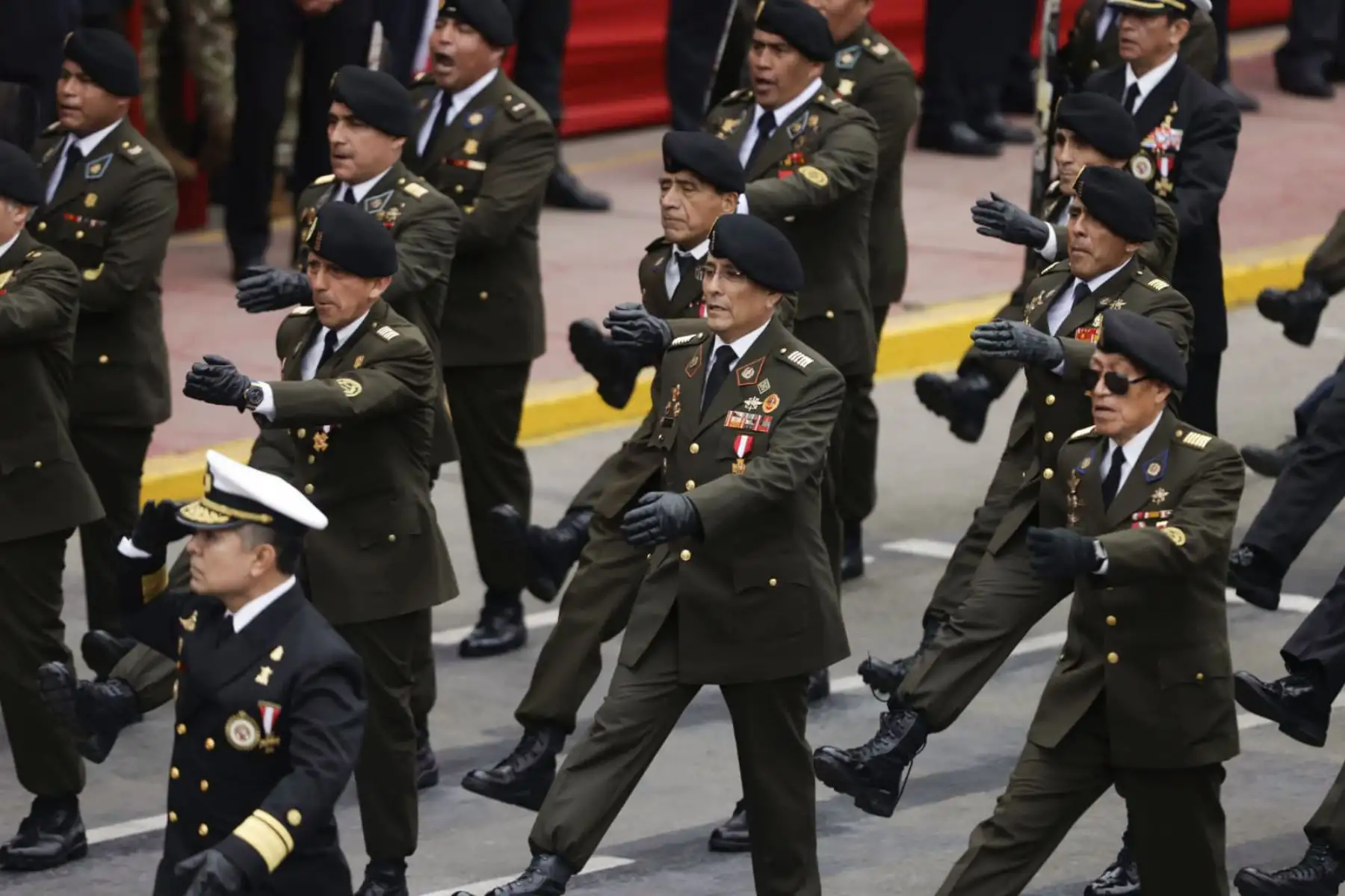 Veteranos de Guerra y de la Pacificación Nacional participan en la Gran Parada y Desfile Cívico Militar 2024 como parte de los actos conmemorativos por el 203° aniversario de la Independencia del Perú.
Foto: ANDINA/ Luis Iparraguirre