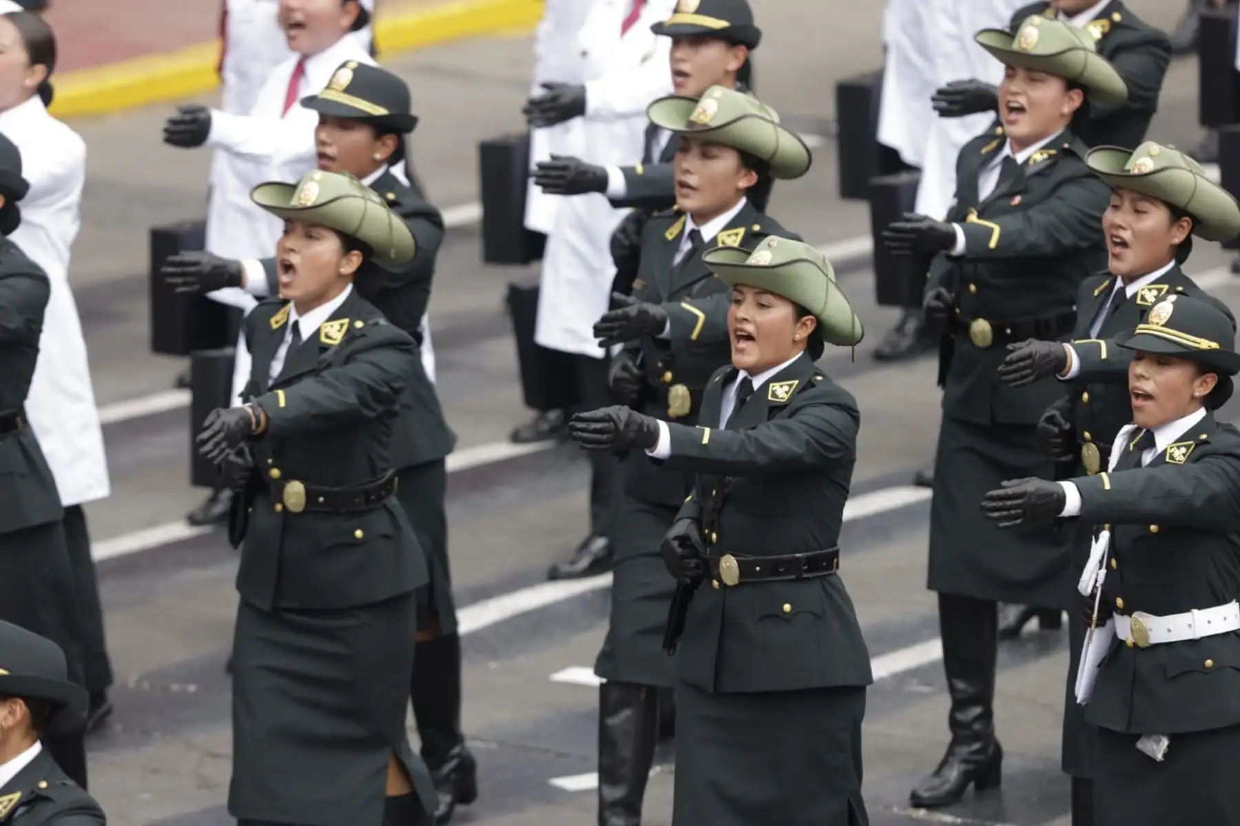 Dirección de Medio Ambiente de la PNP desfila en la Gran Parada y Desfile Cívico Militar 2024 como parte de los actos conmemorativos por el 203° aniversario de la Independencia del Perú. Foto: ANDINA/ Luis Iparraguirre