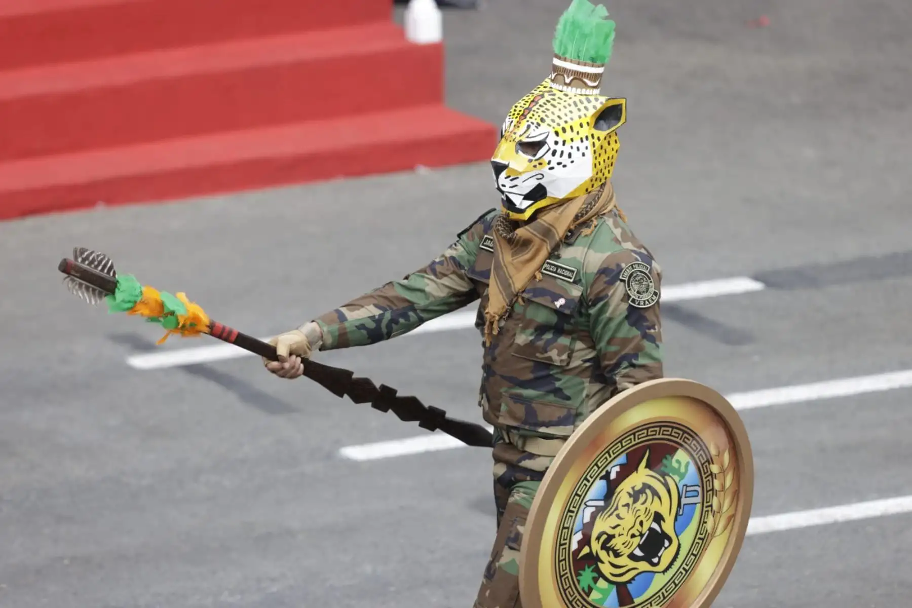 Agrupamiento del Frente policial Vraem, que desfila por primera vez en el Desfile Cívico Militar 2024 como parte de los actos conmemorativos por el 203° aniversario de la Independencia del Perú. Foto: ANDINA/ Luis Iparraguirre