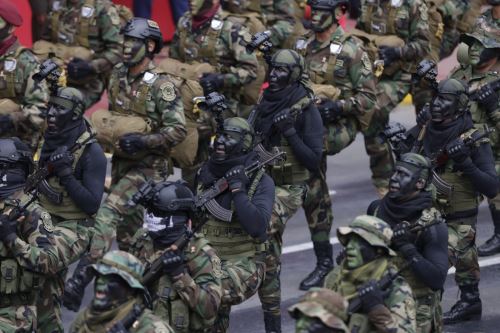 Desfile de la Policía Nacional del Perú (PNP) en la Gran Parada Cívico Militar 2024. Foto: ANDINA