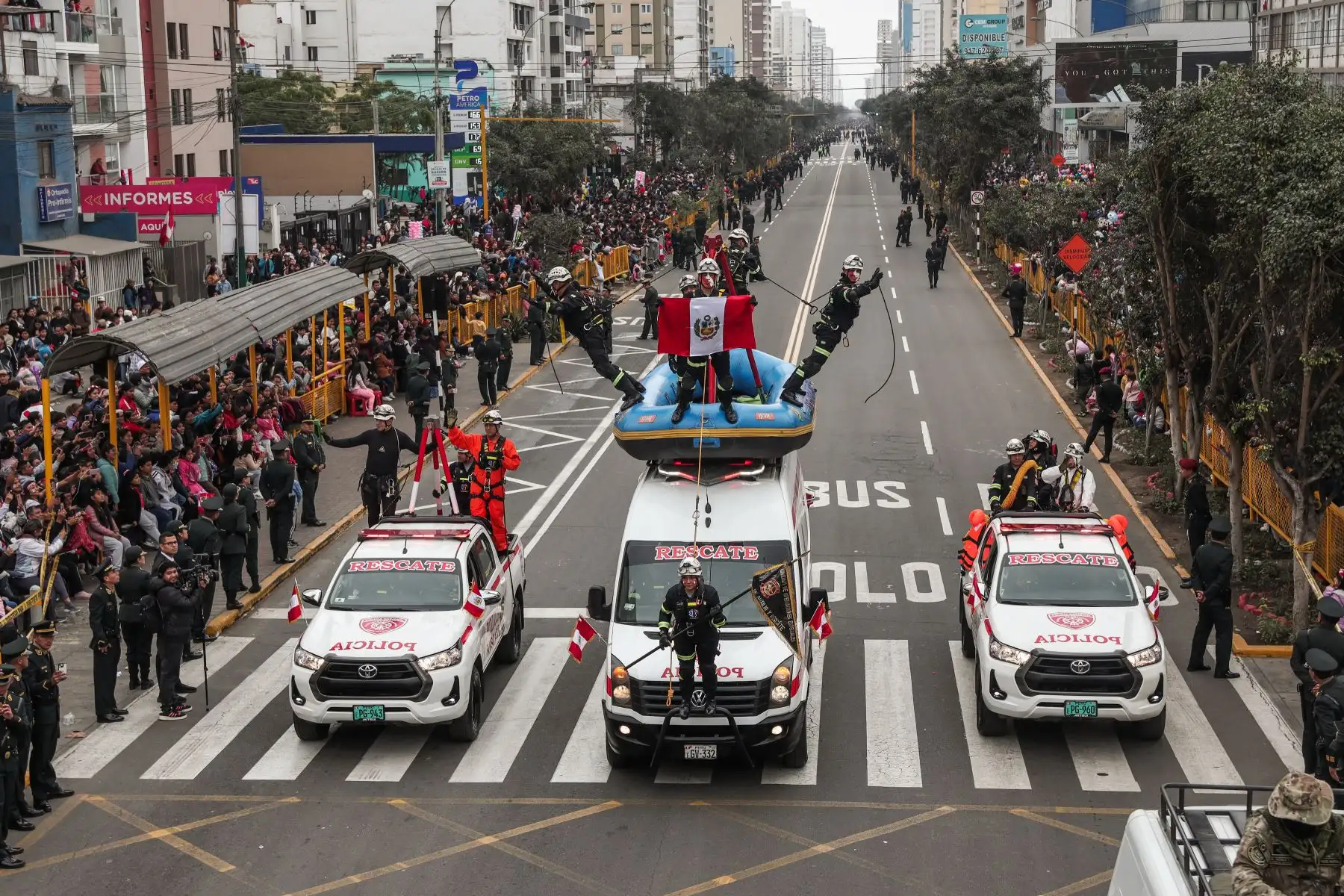 Multitudinaria asistencia a la Gran Parada y Desfile Cívico Militar por Fiestas Patrias 2024. Foto: ANDINA/ Connie Calderon