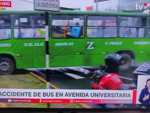 Accidente de tránsito en avenida Universitaria. Foto: ANDINA/Difusión