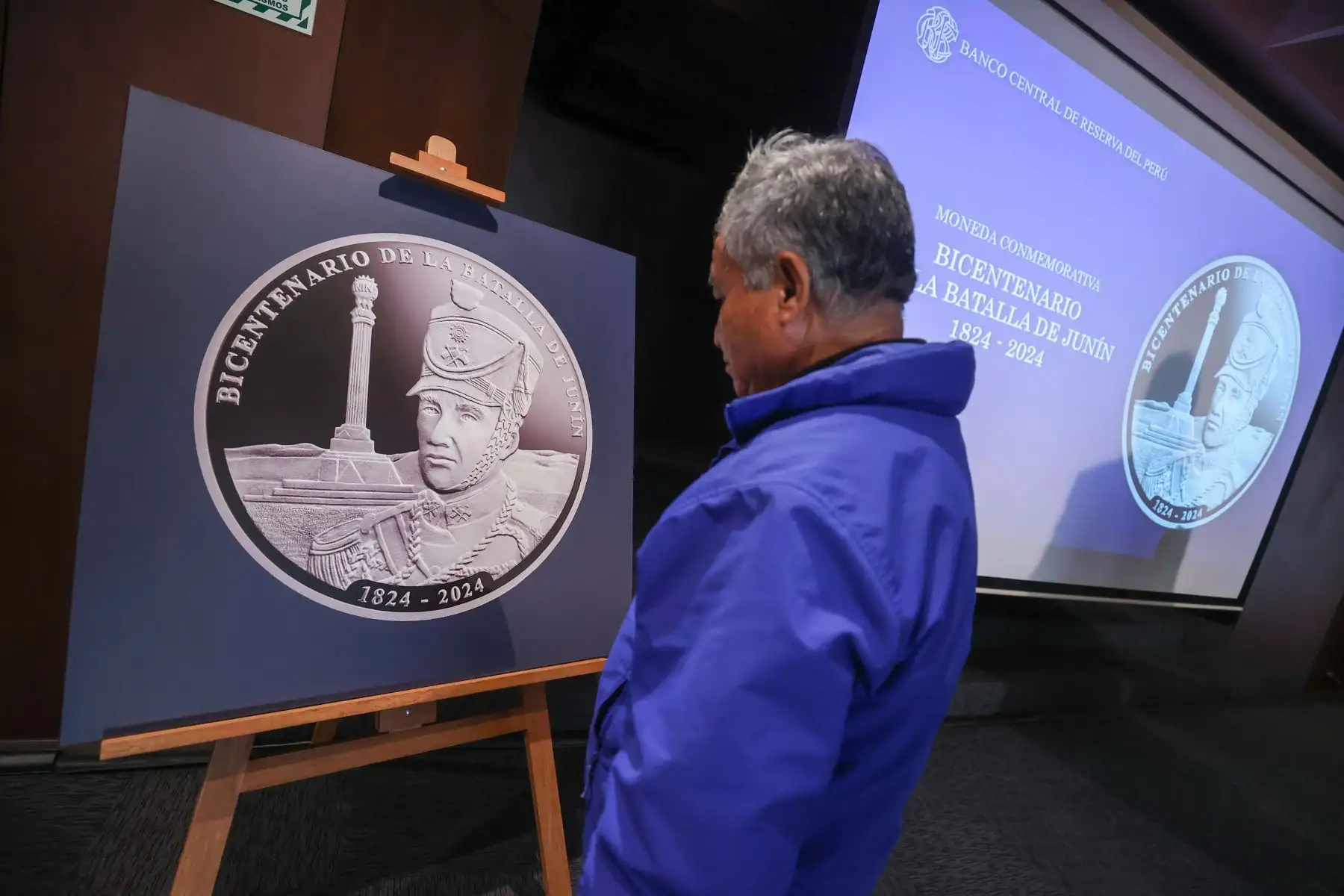 Presentación de la moneda de plata alusiva al bicentenario de la Batalla de Junín.

Foto:ANDINA/ Juan Carlos Guzmán Negrini.