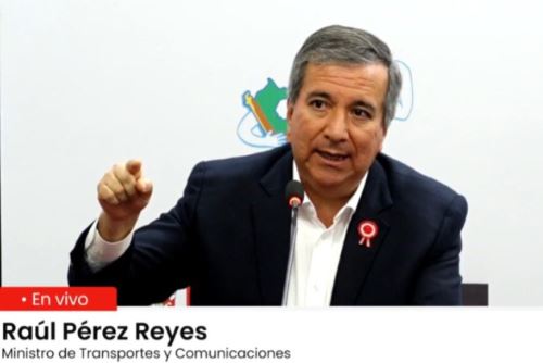 Ministro de Transportes y Comunicaciones, Raúl Pérez Reyes. ANDINA/Difusión