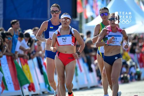 Evelyn Inga fue la mejor peruana en la prueba femenina de los 20 kilómetros de marcha atlética de París 2024